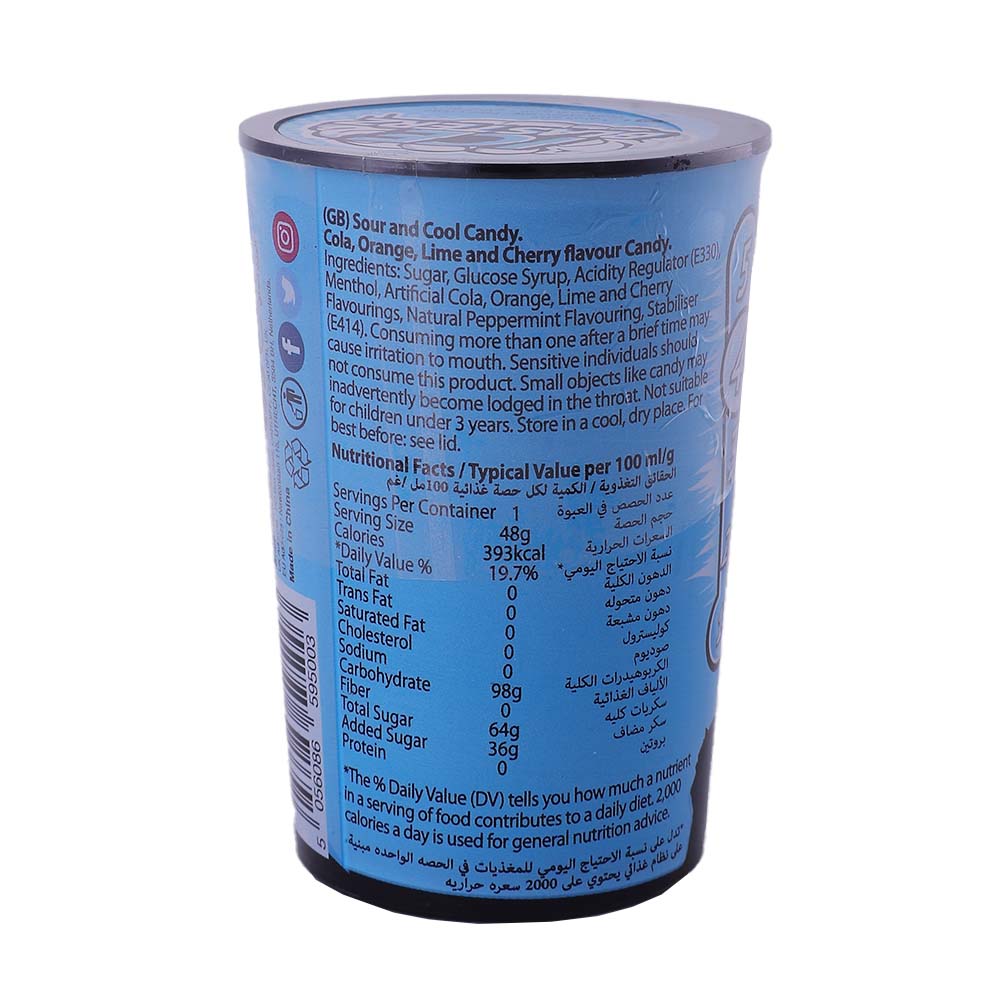Ice Blasterz Super Sour Cool Candy 48g back image