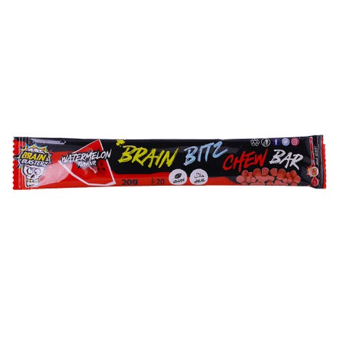 Brain Blasterz Watermelon Flavour Brain Bitz Chew Bar 20g 