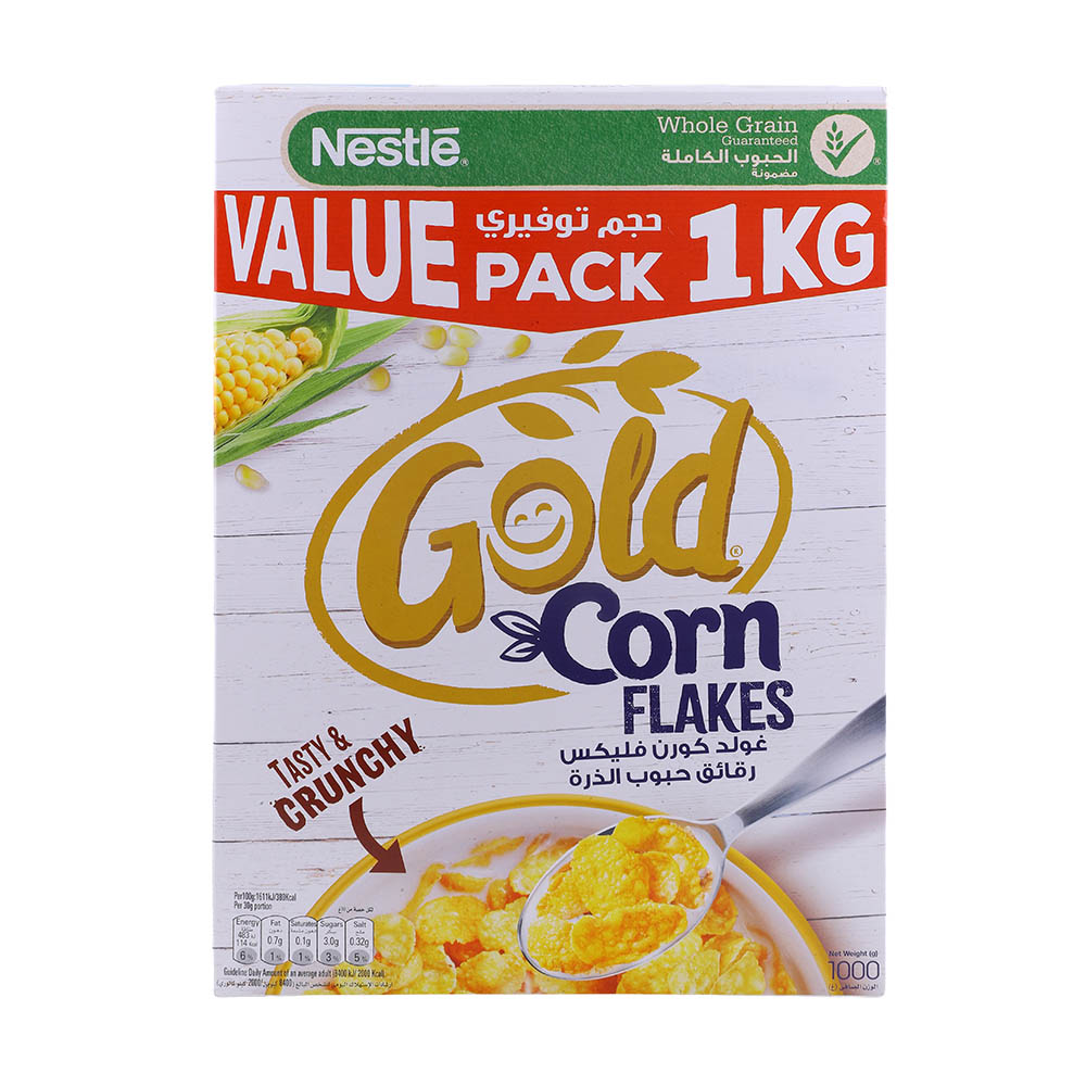 Nestle Gold Corn Flakes Cereal 1Kg 