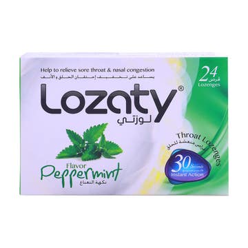Lozaty Peppermint Flavor Throat Lozenge 24's 