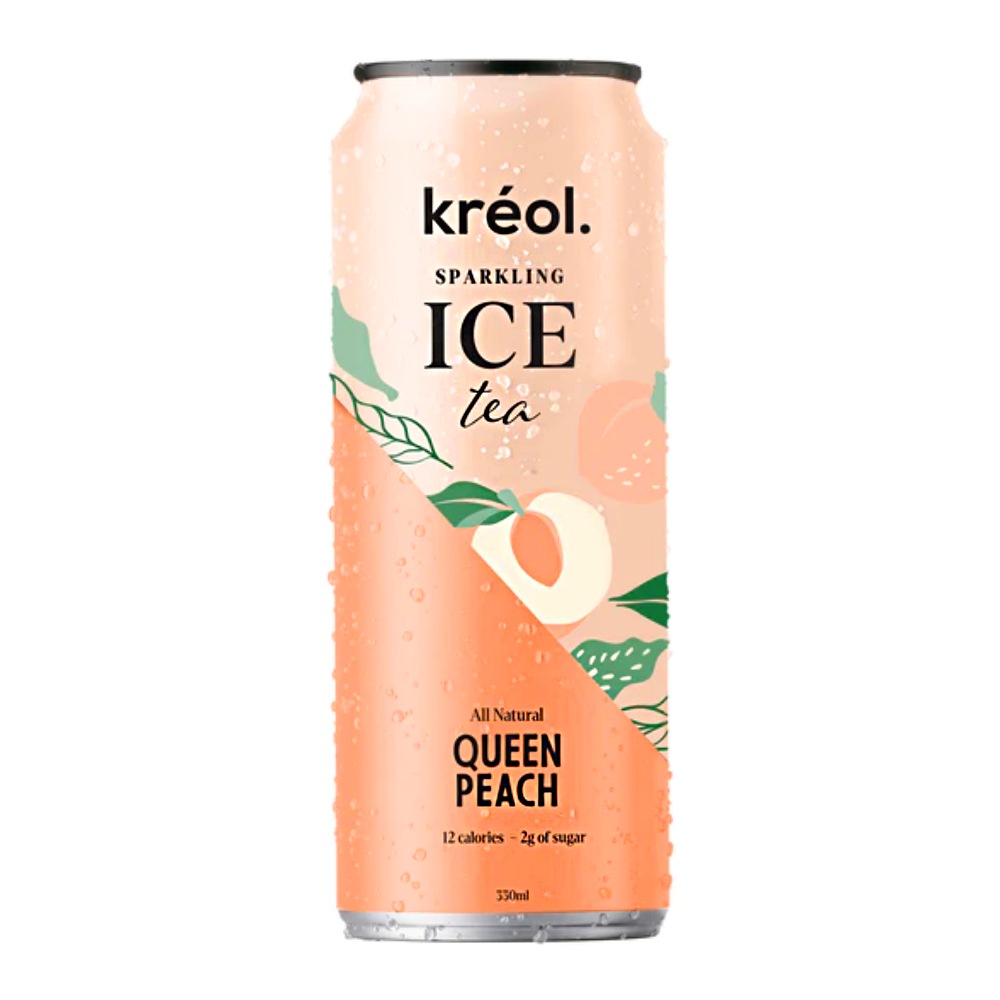 Kreol Sparkling Ice Tea Queen Peach Drink 330ml