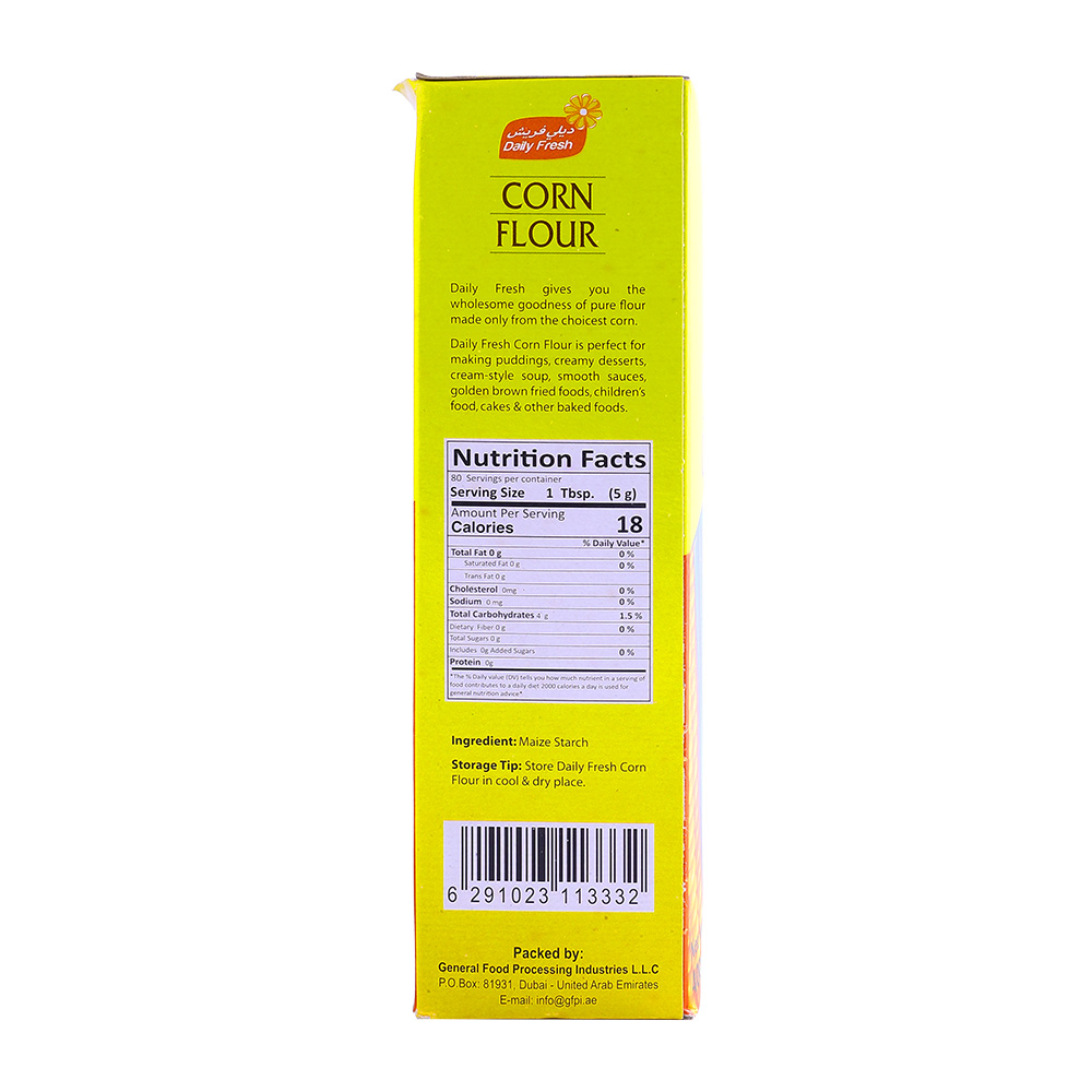 Daily Fresh Corn Flour 400g back image