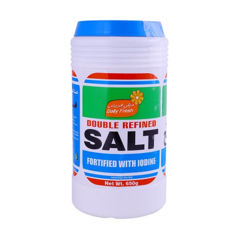 Daily Fresh Double Refined Salt Bottle 650g 