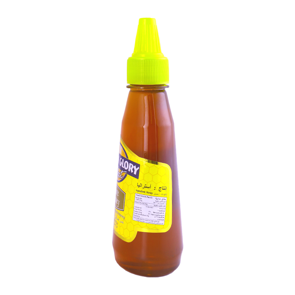 Golden Glory Pure Honey Squeeze Bottle 375g back image
