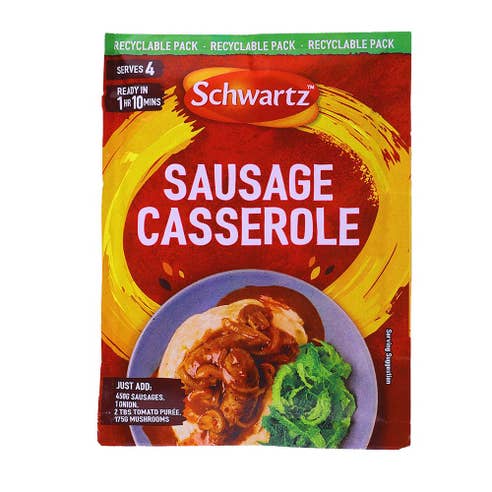 Schwartz Sausage Casserole Sachet 35g 
