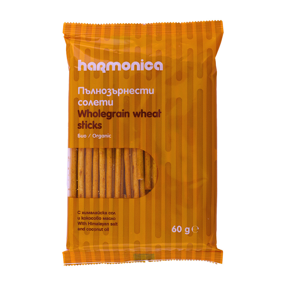 Harmonica Wholegrain Wheat Sticks 60g 
