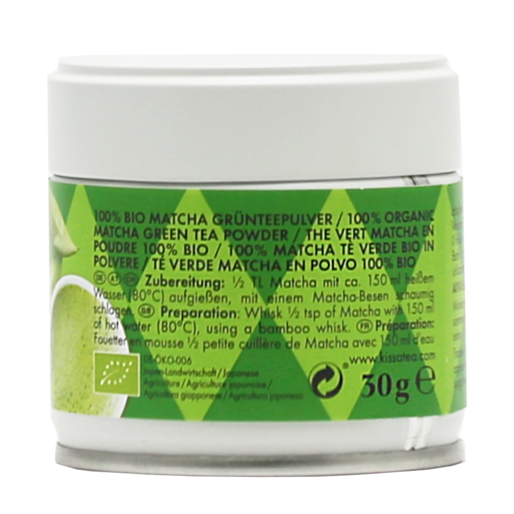 Kissa Basic Matcha Tea Powder 30g back image