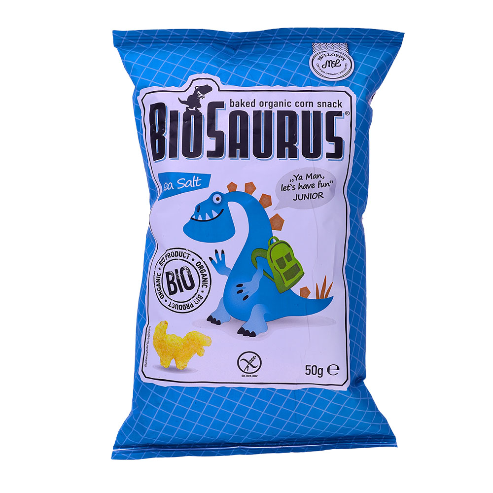 Mclloyd's Organic Bio Saurus Seasalt Snack 50g 