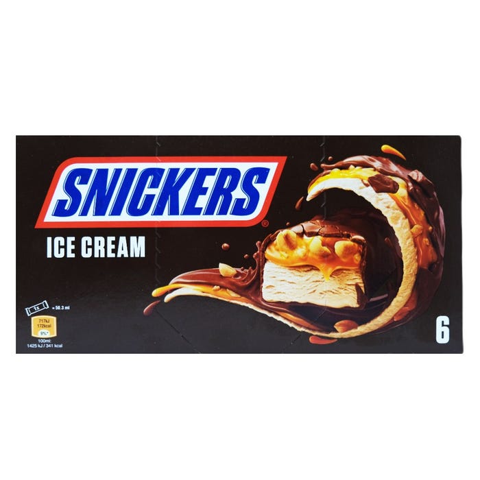 Snickers Ice Cream Bar Multipack 6x50.3ml