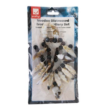 Smiffy Voodoo Distressed Ivory Jewellery Set 