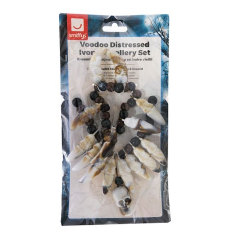 Smiffy Voodoo Distressed Ivory Jewellery Set 