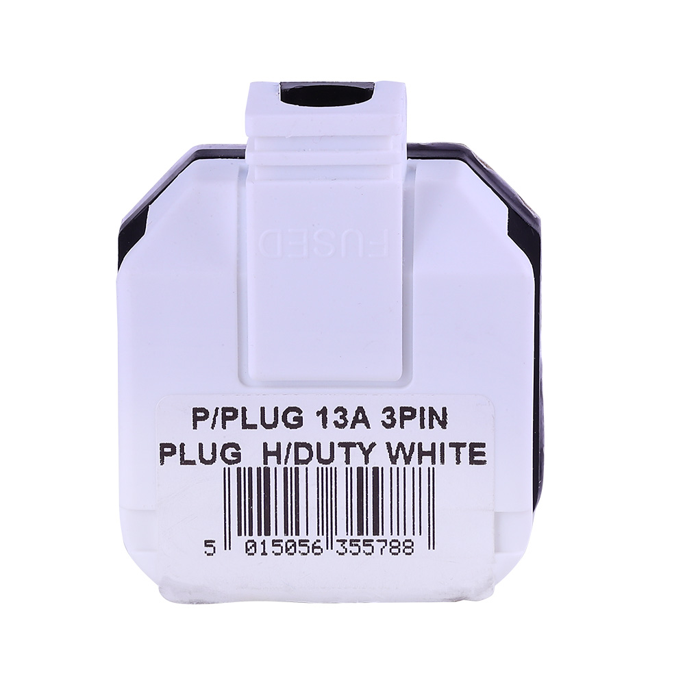 Permaplug 13A 3-Pin Plug Heavy Duty White