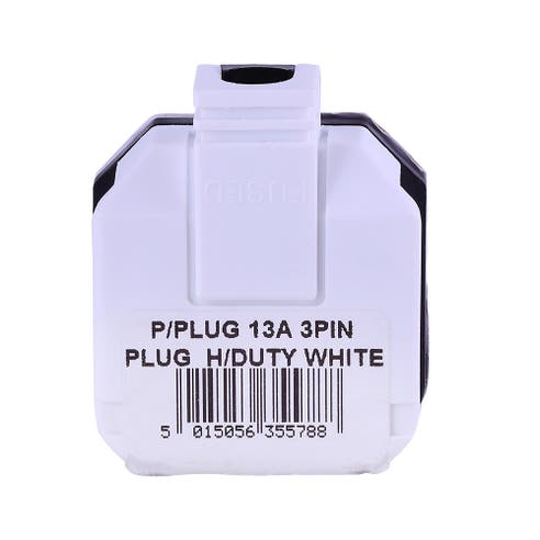 Permaplug 13A 3-Pin Plug Heavy Duty White 