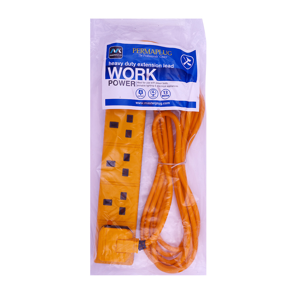 Alosraonline | Masterplug 13A 4G Extension Lead 4M Orange