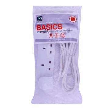 Masterplug 13A 4G 3M Extension Lead Basics Power [BFG3N] 