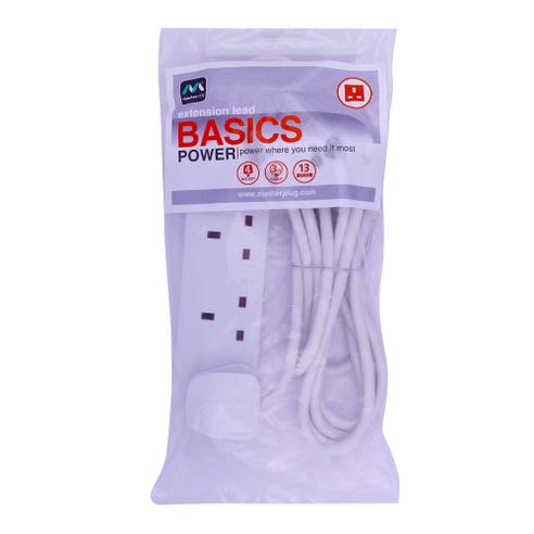 Masterplug 13A 4G 3M Extension Lead Basics Power [BFG3N] 
