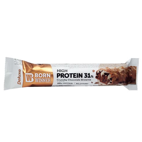 Born Winner Deluxe High Protein Crunchy Chocolate Brownie Bar 64g 