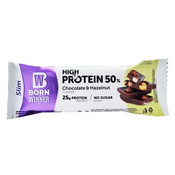 Born Winner Slim High Protein Chocolate & Hazelnut Bar 50g 
