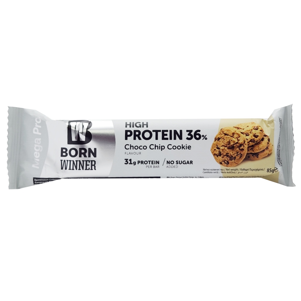 Born Winner Mega Pro High Protein Choco Chip Cookie 85g