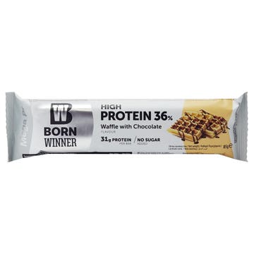 Born Winner Mega Pro High Protein Waffle Chocolate 85g 