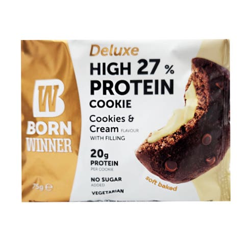 Born Winner Deluxe High Protein Cookies & Cream Cookie 75g 