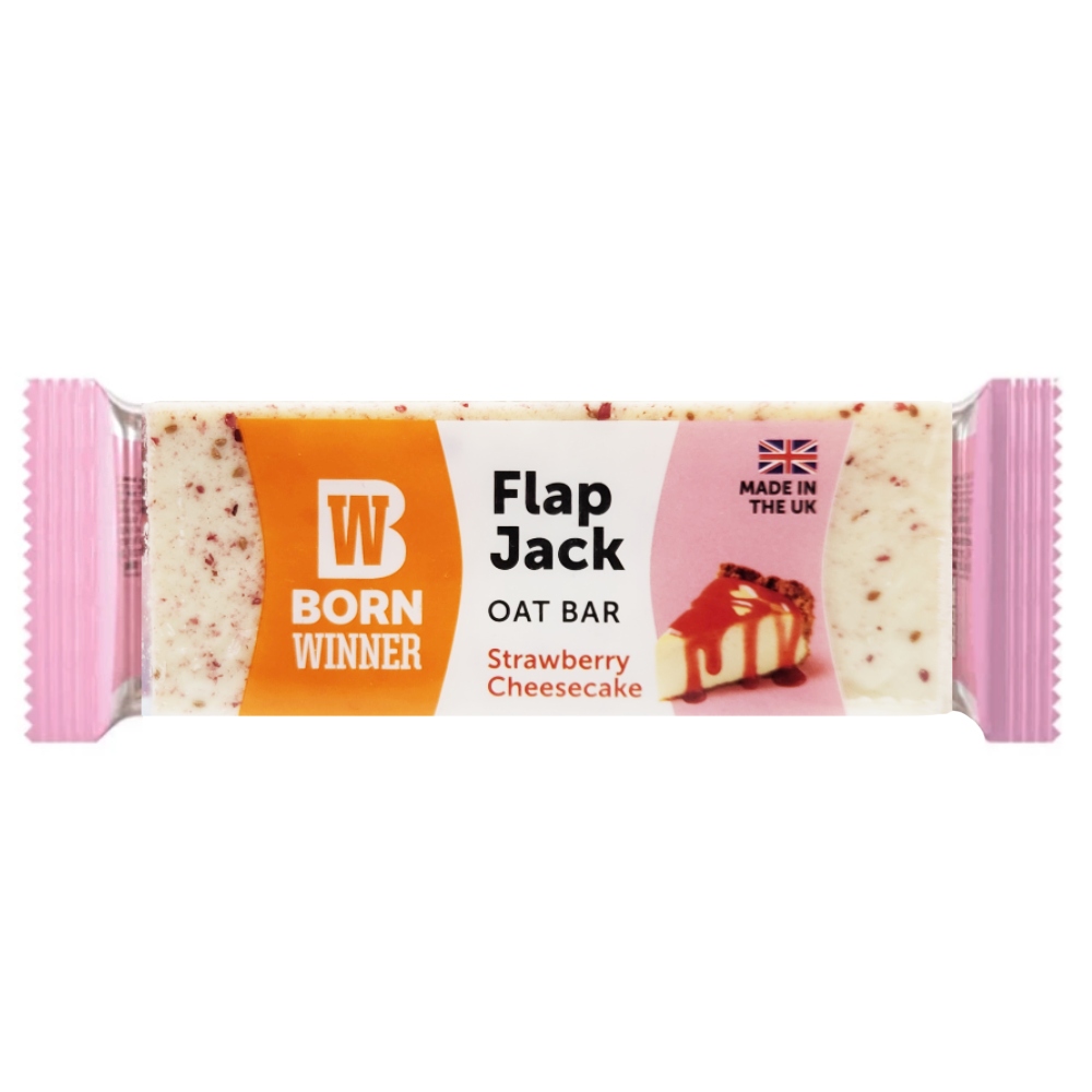 Born Winner Flap Jack Strawberry Cheesecake Oat Bar 100g