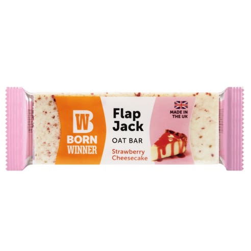 Born Winner Flap Jack Strawberry Cheesecake Oat Bar 100g 