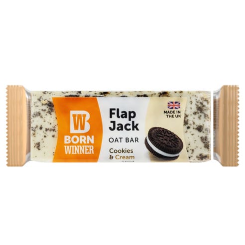 Born Winner Flap Jack Cookies & Cream Oat Bar 100g 