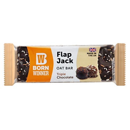 Born Winner Flap Jack Triple Chocolate Oat Bar 100g 