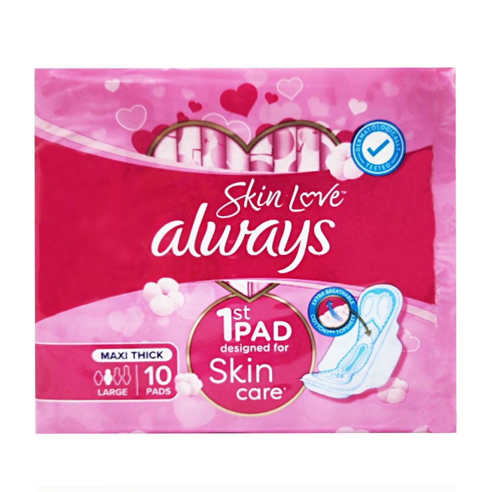 Always Skin Love Maxi Thick Large Pads 10s