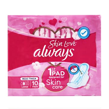 Always Skin Love Maxi Thick Large Pads 10s 