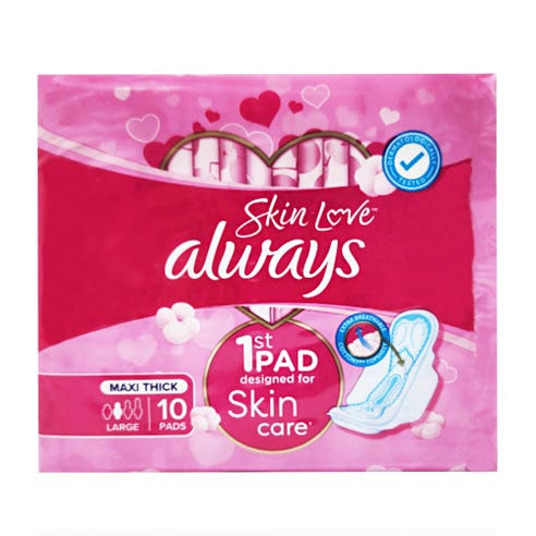 Always Skin Love Maxi Thick Large Pads 10s 