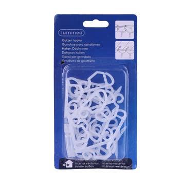 Fizzco Pack of 24 White Gutter Hooks – Available at Alosra Online Supermarket