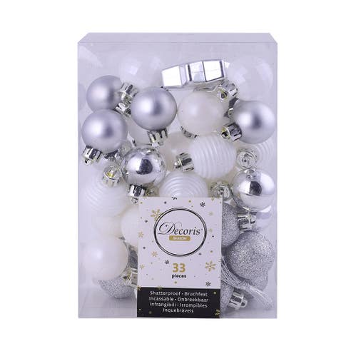 Fizzco Silver & White Assorted Shatterproof 