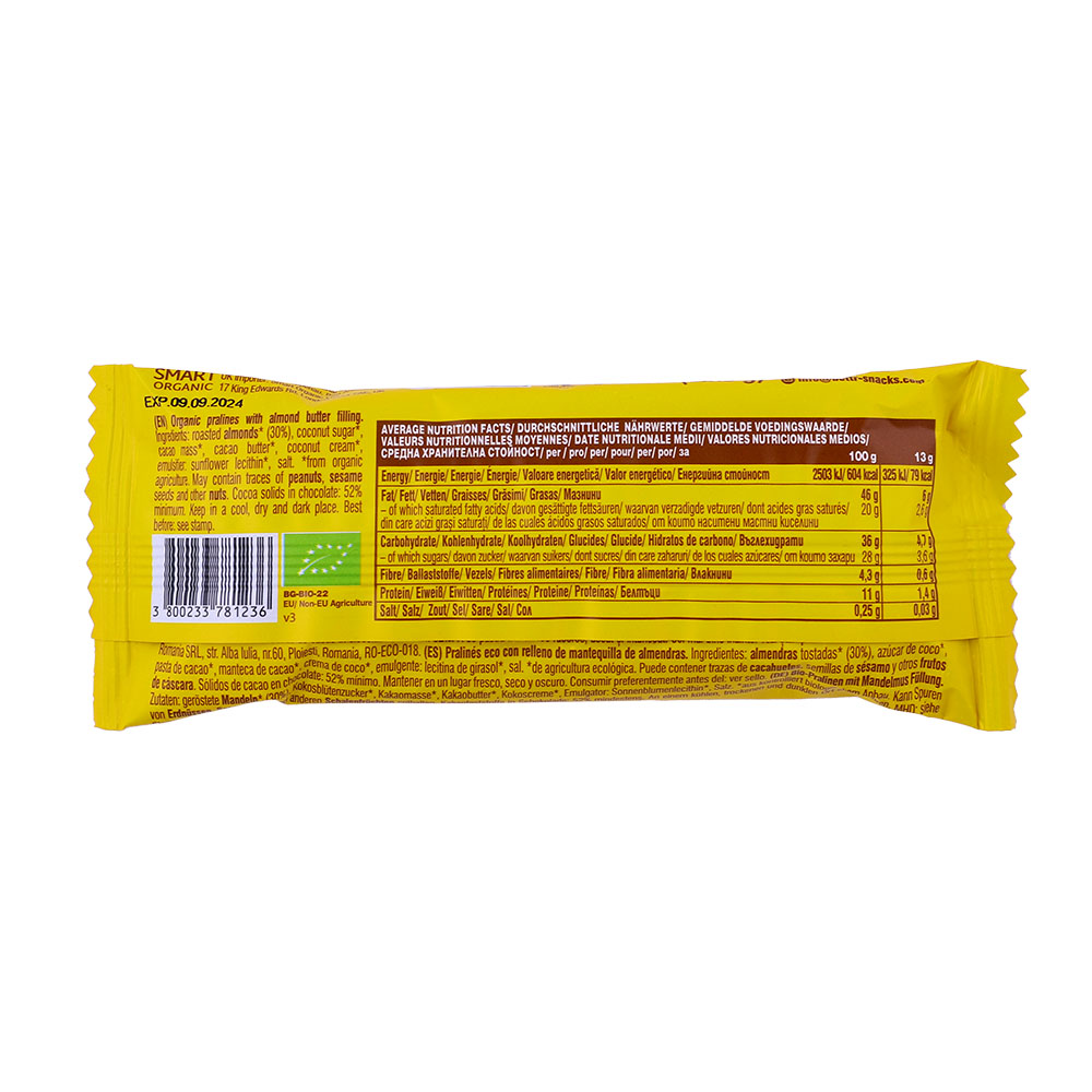 Better Organic Almond Butter Cups 39g back image