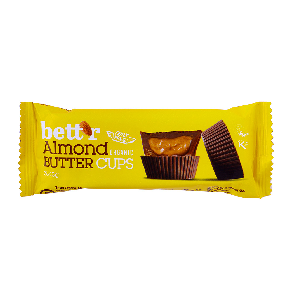 Better Organic Almond Butter Cups 39g