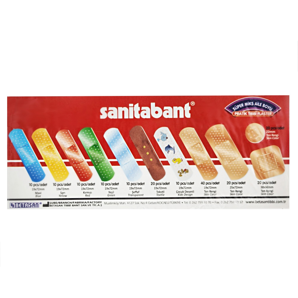 Sanitabant Plaster Family Box 180 Pieces - Bahrain Alosraonline store