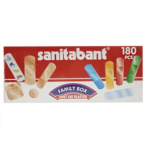 Sanitabant Family Box First Aid Plaster [180 Pieces] 
