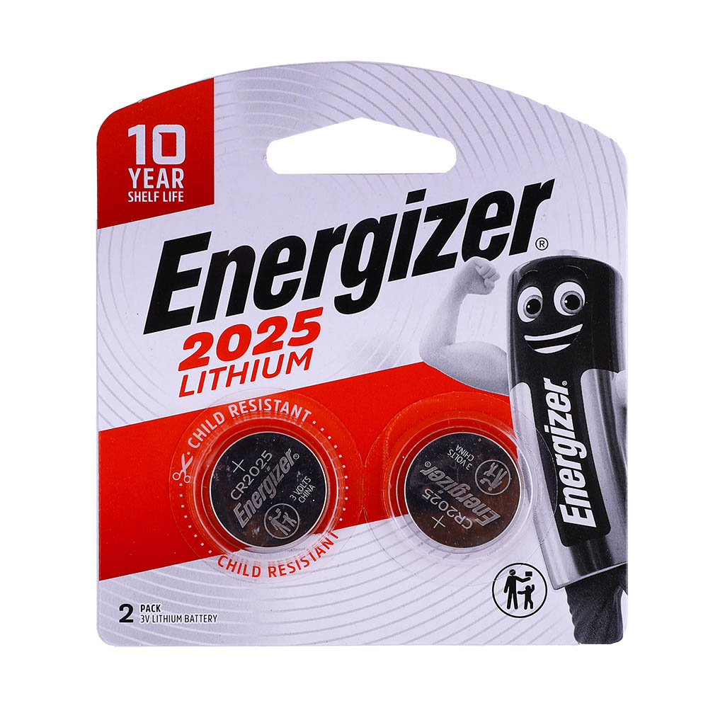 Energizer 2025 3V Lithium Coin Battery back image