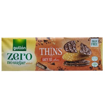 Gullon Zero Sugar Thins Oaty With Milk Chocolate 150g 