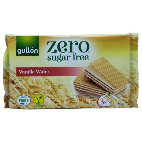 Gullon Zero Sugar Wafers Vanilla 180g 