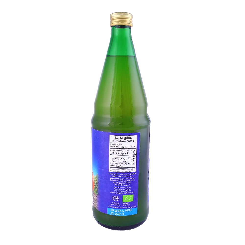 Natureland Cider Vinegar 750ml back image