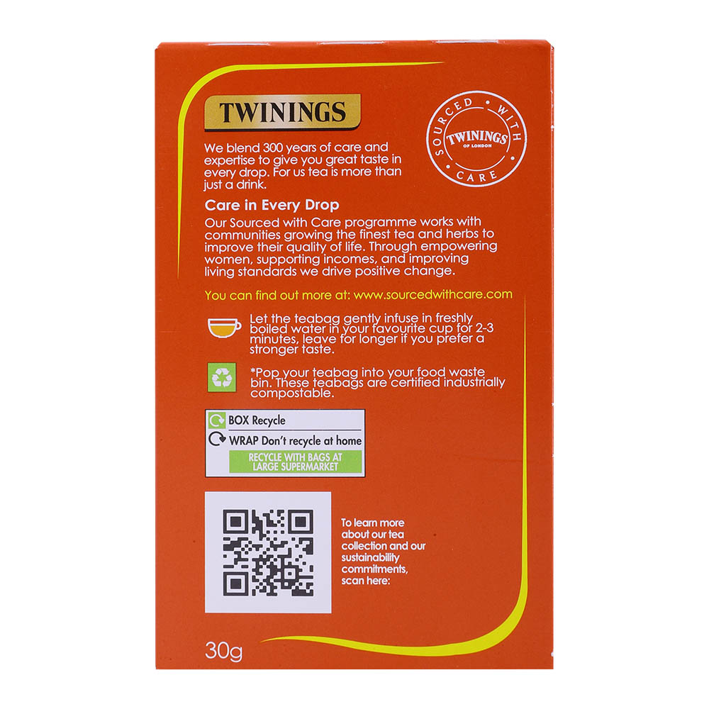 Twinings Lemon & Ginger Infusions 40g back image