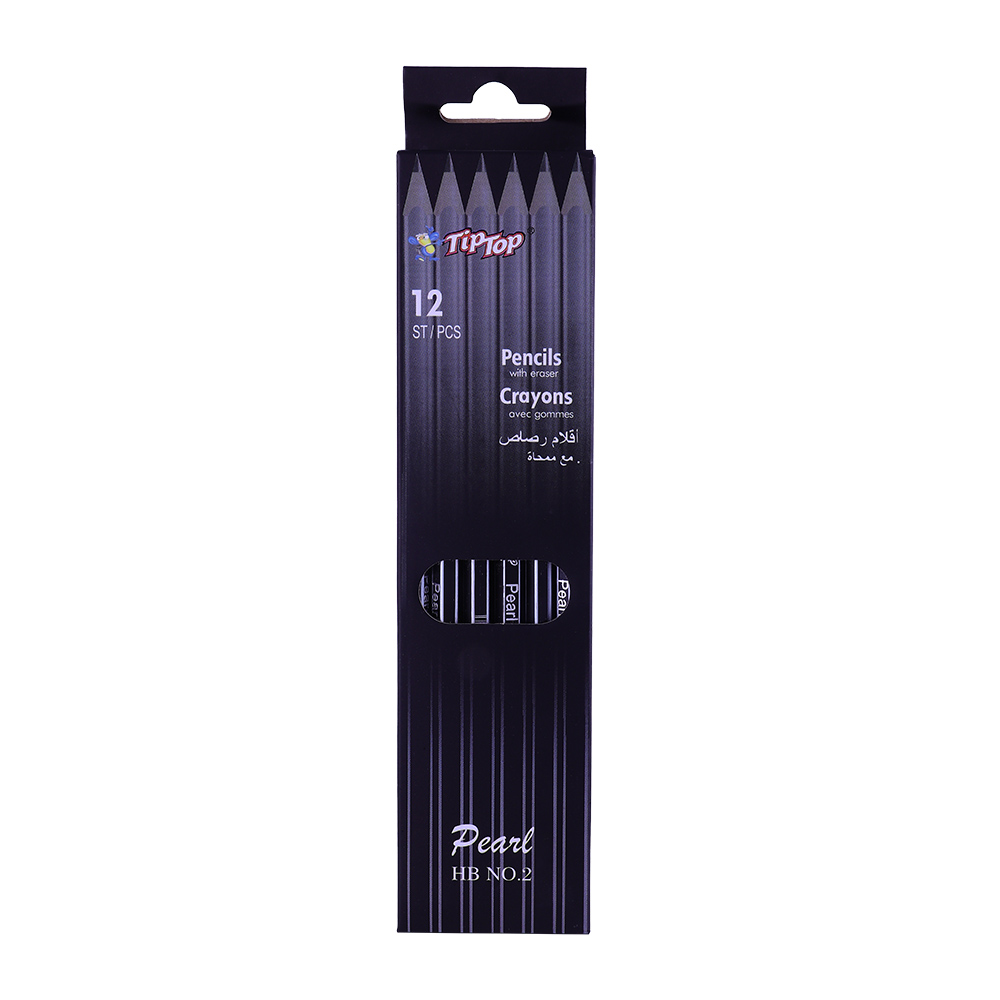 Tip Top Pencils With Eraser Crayons 12's 