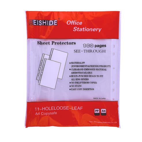 Beishide Sheet Protectors A4 100's 
