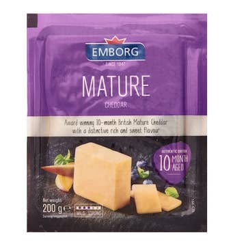 Emborg Mature Cheddar Cheese 200g 