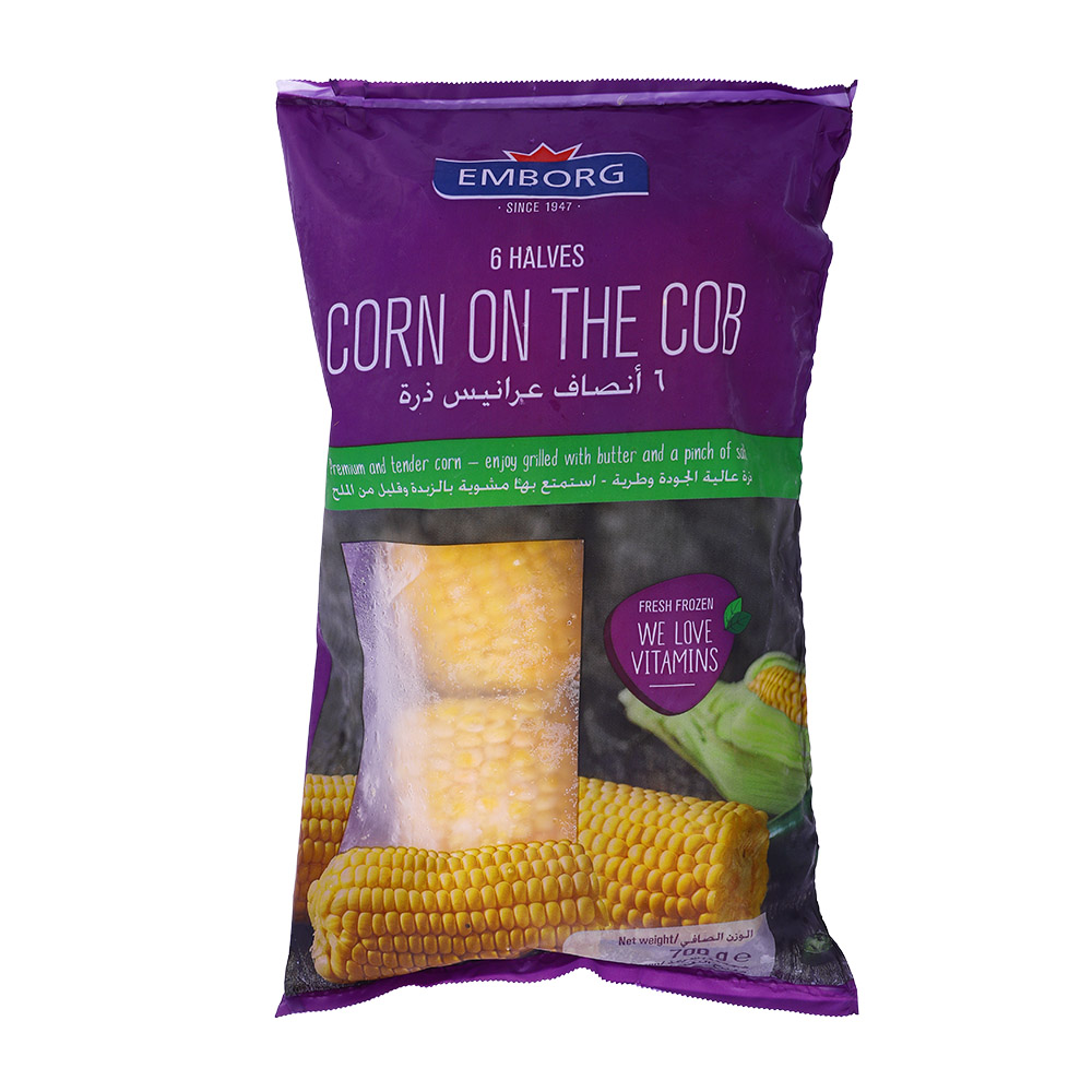 Emborg 6 Halves Corn on the Cob 700g