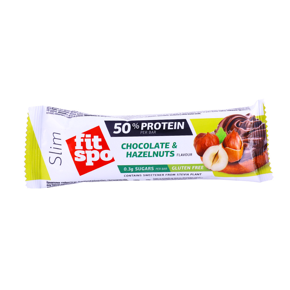 Fitspo Slim Chocolate & Hazelnut Protein Bar 50g