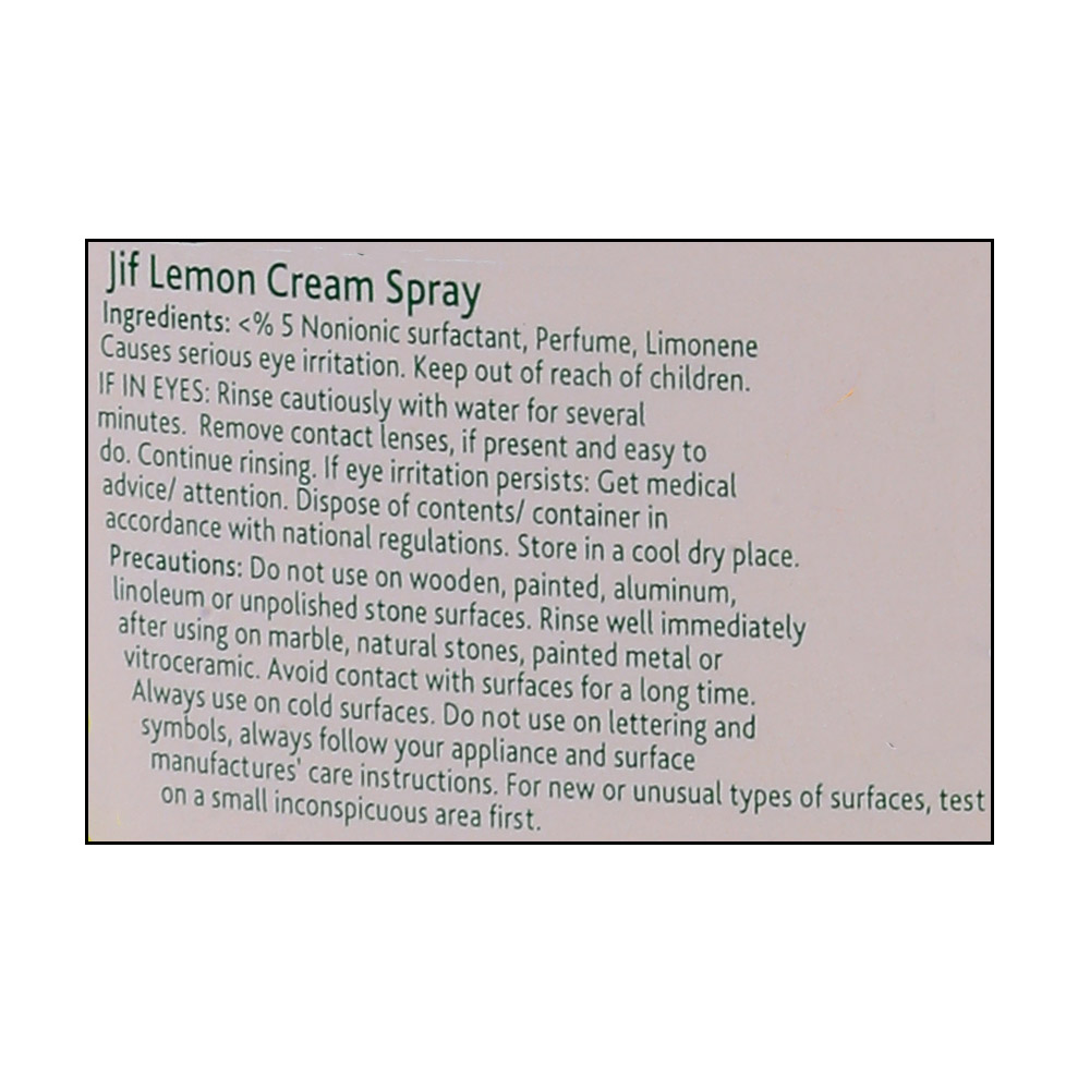 Jif Cream Spray Lemon 500ml right side image