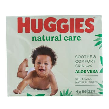 Huggies Natural Care Aloe Vera Baby Wipes 56s 